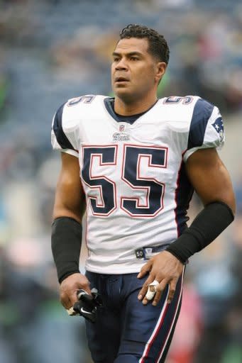 This file photo shows Junior Seau, before a game in December 2008, at Qwest Field in Seattle, Washington. Seau committed suicide by shooting himself in the chest, autopsy results confirmed, according to San Diego County authorities