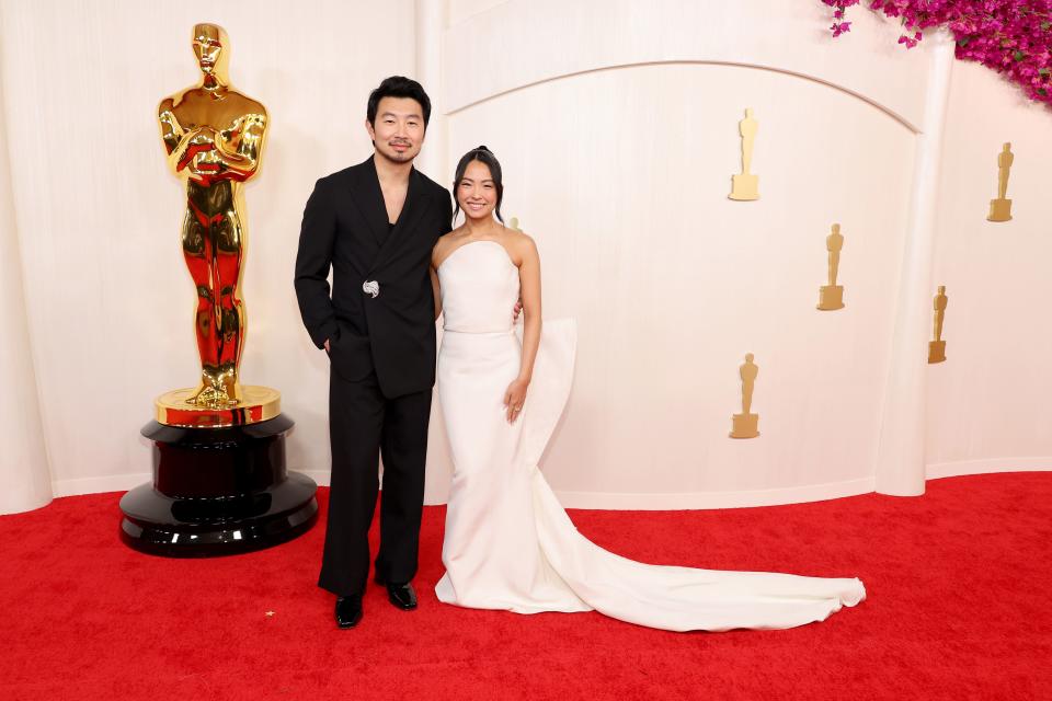 Simu Liu and Allison Hsu attend the 96th Annual Academy Awards on March 10.