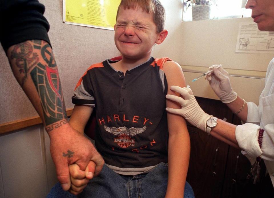 A free vaccine clinic for ages 6 months to 18 years is planned in the Tri-Cities as hundreds of school children are behind on their required shots. (AP Photo/The News Tribune, Russ Carmack)