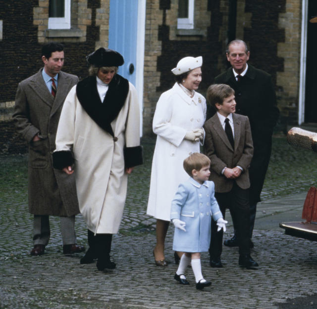 Prince Charles the Queen and Prince Philip&#39;s with young Harry and william