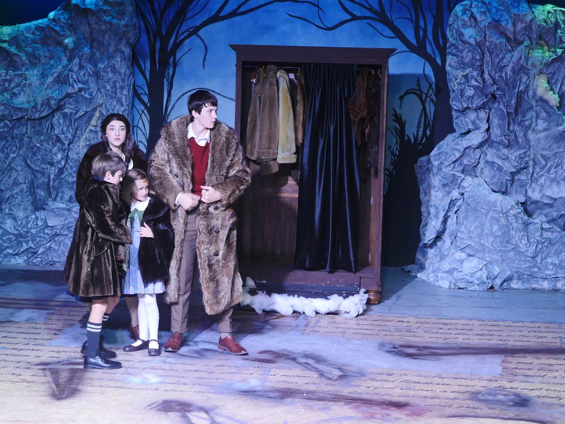 The Pevensie children first set foot in the fanciful land of Narnia after being transported via an old English wardrobe in the Perry Players’ production of “The Lion, the Witch and the Wardrobe” now through Sept. 4.