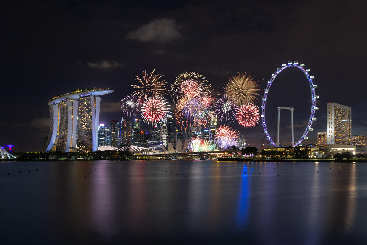 Singapore's National Day 2018 fireworks. (Photo: Gettyimages)