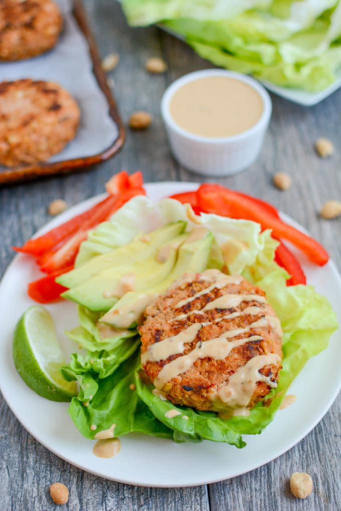 <strong>Get the <a href="https://www.theleangreenbean.com/refreshed-thai-peanut-salmon-burgers/" target="_blank">Thai Peanut Salmon Burgers</a>&nbsp;recipe from The Lean Green Bean</strong>