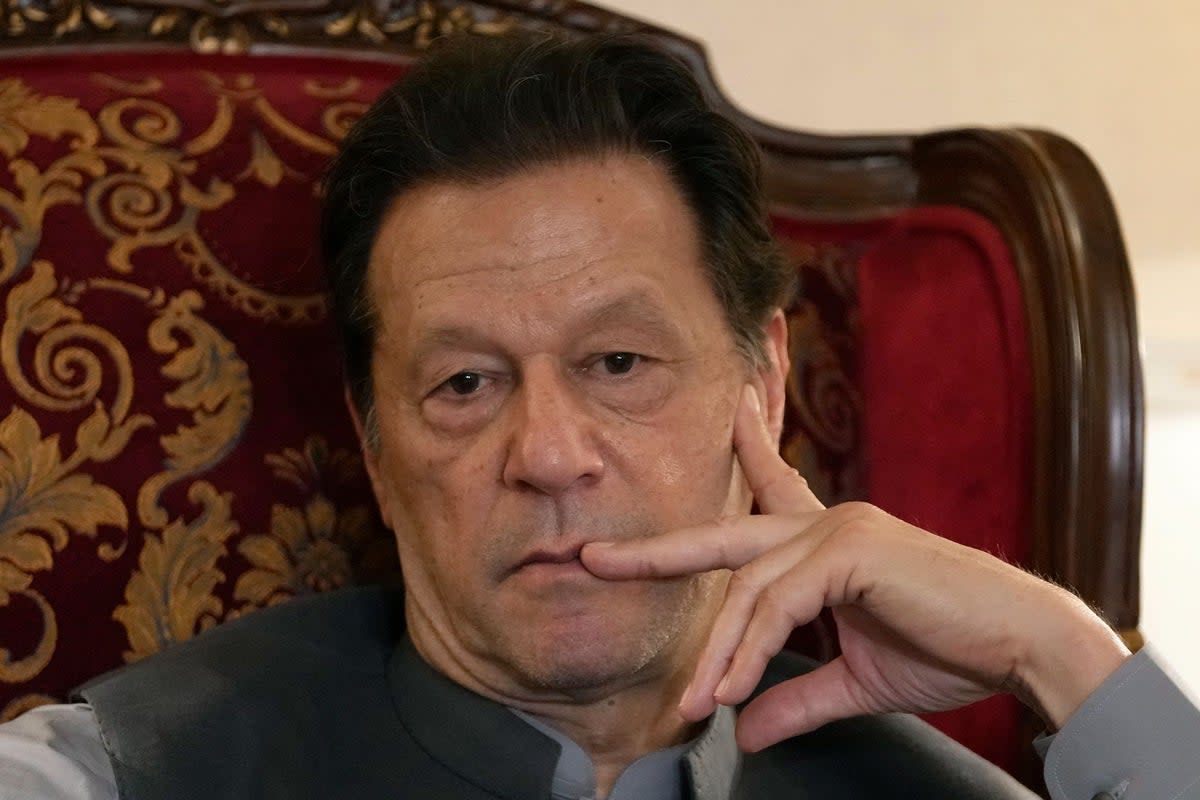 Imran Ahmed Khan Niazi, 71, is a Pakistani former cricketer and politician (AP)