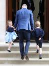 <p>Princess Charlotte sweetly waves to the crowd as she arrives at <a href="https://www.townandcountrymag.com/society/tradition/g19723493/prince-george-princess-charlotte-royal-baby-3-photos-lindo-wing/" rel="nofollow noopener" target="_blank" data-ylk="slk:St. Mary's Hospital to meet her newborn baby brother!;elm:context_link;itc:0;sec:content-canvas" class="link ">St. Mary's Hospital to meet her newborn baby brother!</a></p>