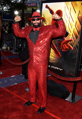 "Oooooh yeaaaah!" It's "Macho Man" Randy Savage at the LA premiere of Columbia Pictures' Spider-Man