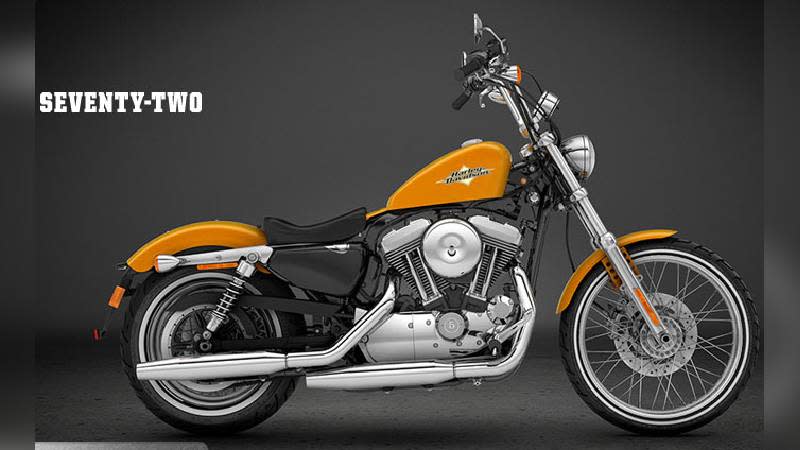 Harley-Davidson Seventy-Two紅牌重機為70年代Chopper的復刻作品，將品牌經典花生型油箱、削短的後擋泥板、Whitewalls白邊車輪、小型高掛式方向把手以及前置腳踏融入設計之中。(圖片來源/ 哈雷)