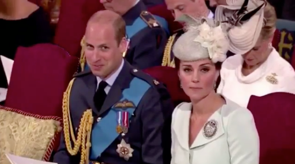 The moment before Prince William’s got caught with his cheeky smirk. Source: Instagram/hrhprincgeorge