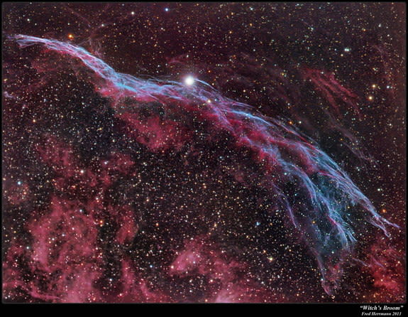 Just in time for Halloween, astrophotographer Fred Herrmann sent in a photo of the "Witch's Broom," NGC 6960, part of the Veil Nebula. Herrmann took the photo from his observatory, Owl Mountain Observatory on Blue Mountain in Huntsville, Alabam