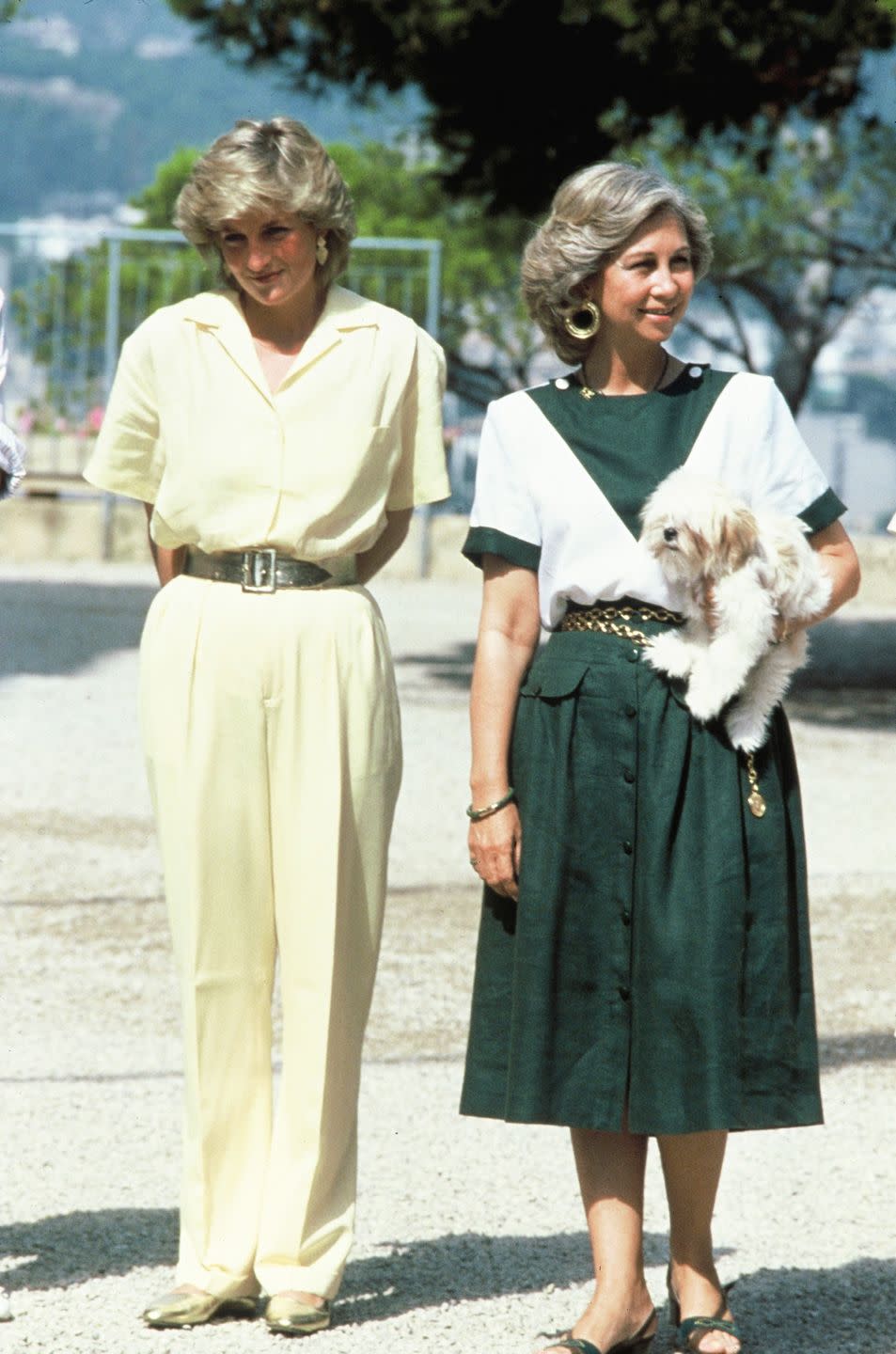 <p>Queen Sofia stood next to Princess Diana during their summer holiday in Majorca.</p>