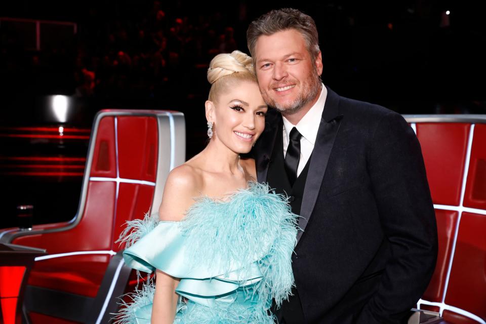 Blake Shelton and Gwen Stefani on The Voice