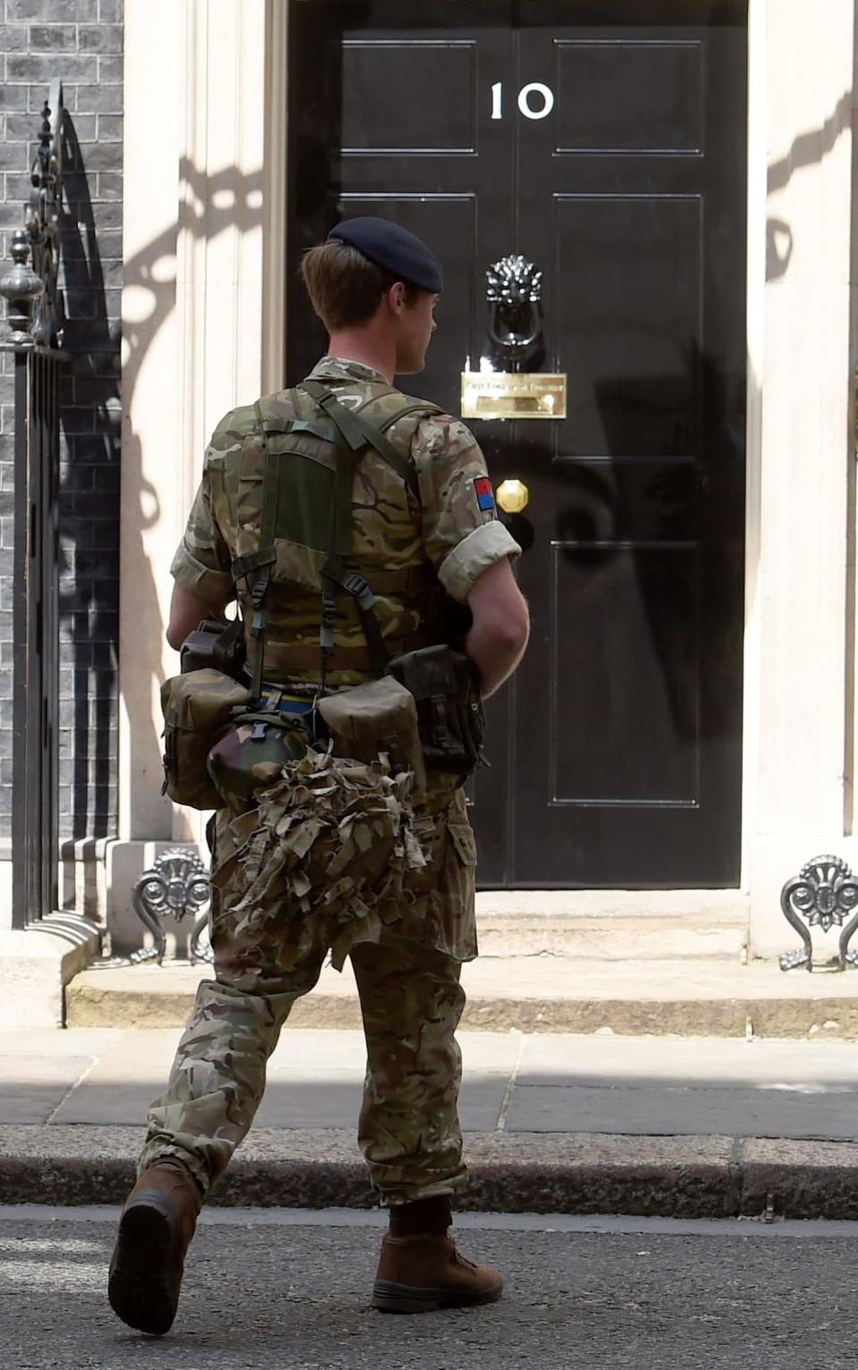 Downing Street soldier - Credit: Lauren Hurley/PA