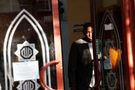 <p>A man stands inside Didsbury mosque in Manchester, Britain on May 23, 2017. (Stefan Wermuth/Reuters) </p>