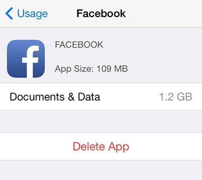 小心 Facebook App 兩大惡習, 消耗手機儲存空間