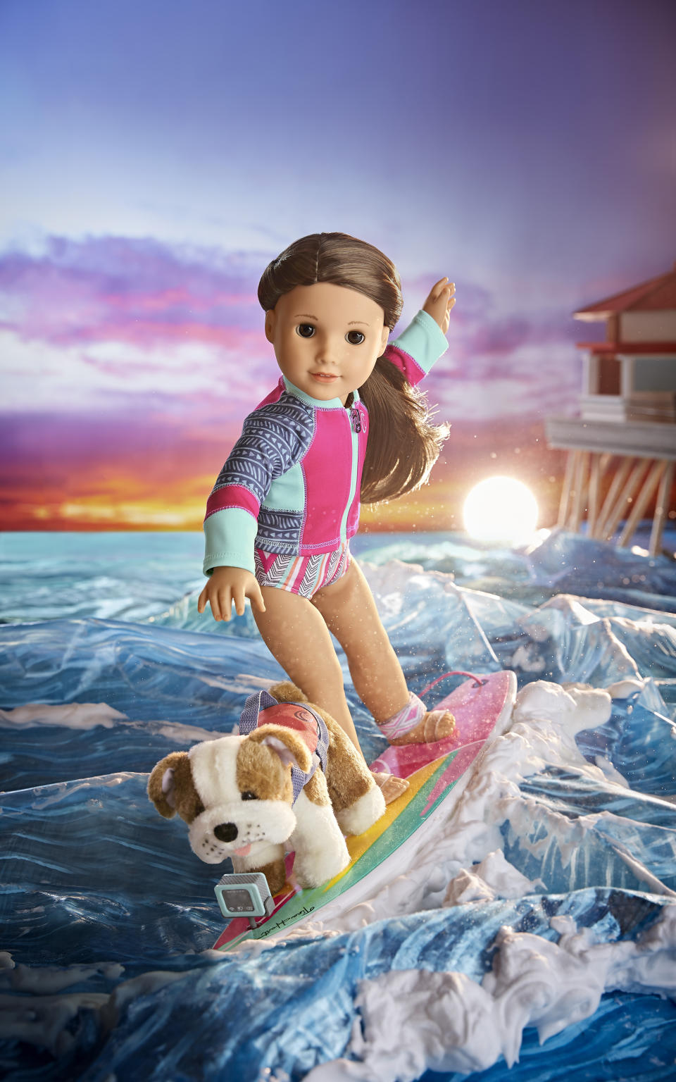 American Girl's newest doll is a surfer and cheerleader who wears a hearing aid. (Photo: Mattel)