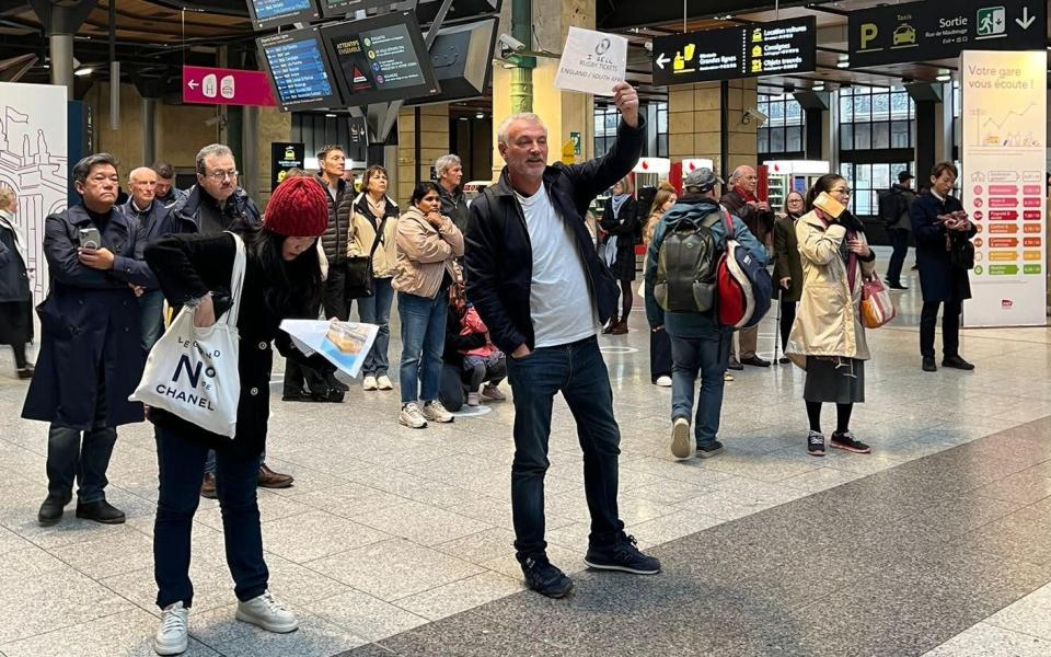 A Frenchman tries his best to offload tickets to the game