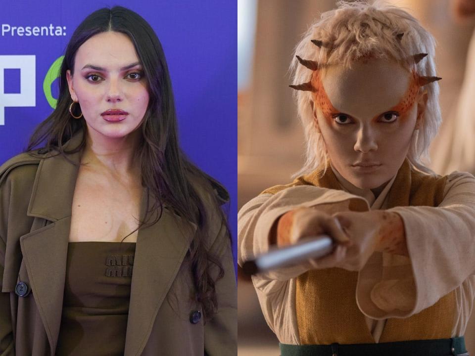 Dafne Keen at CCXP Mexico 2024 and as Jecki Lon in "Star Wars: The Acolyte."