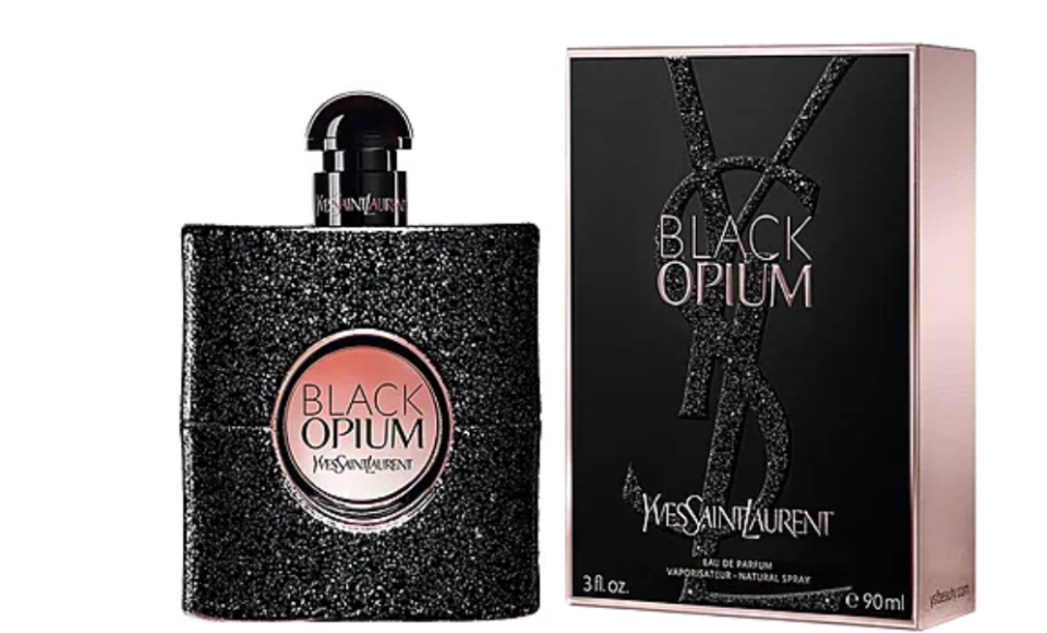 YSL Black Opium Eau de Parfum in black encrusted crystals