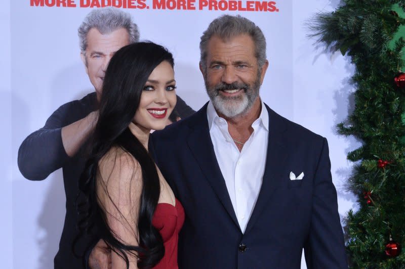 Mel Gibson (R) and Rosalind Ross attend the Los Angeles premiere of "Daddy's Home 2" in 2017. File Photo by Jim Ruymen/UPI