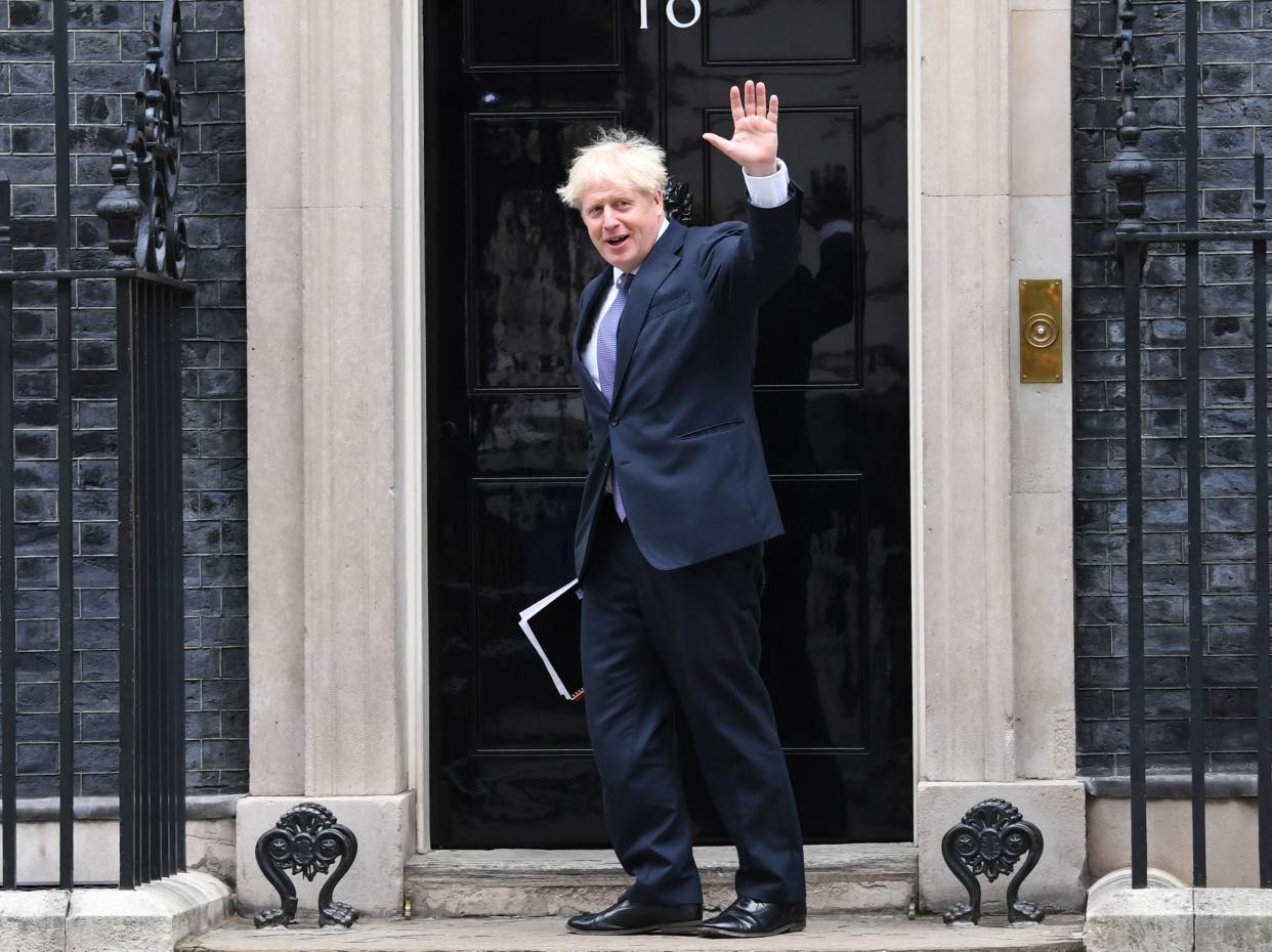 Boris Johnson outside No 10 (PA)
