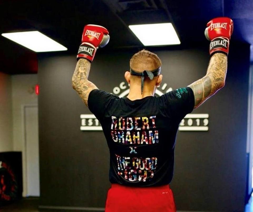 Robert Graham x The Good Fight combines Robert Graham’s signature “wearable art” designs with Dustin Poirier’s charity.