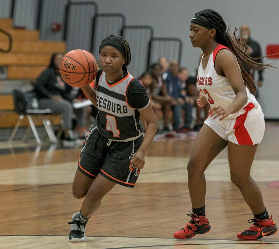 Leesburg's Ah'mour Lynum drives to the basket during Thursday's game against South Sumter  in Bushnell. Lynum scored eight points in Leesburg's 31-22 win. [PAUL RYAN / CORRESPONDENT]