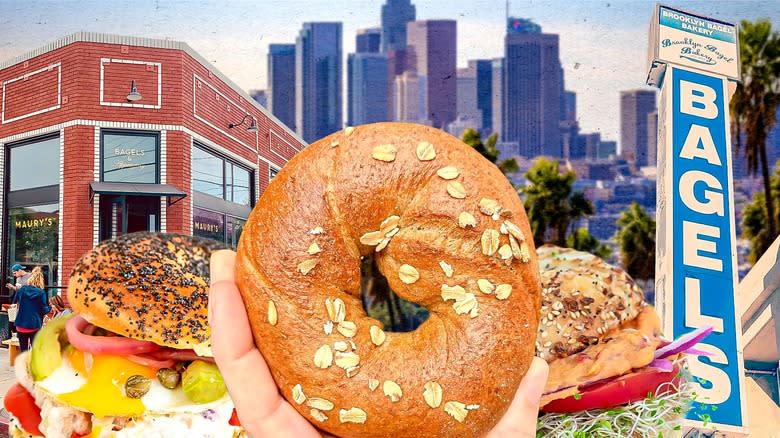 Various bagels and LA shops