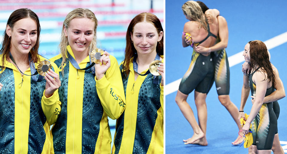 Ariarne Titmus and Mollie O'Callaghan.