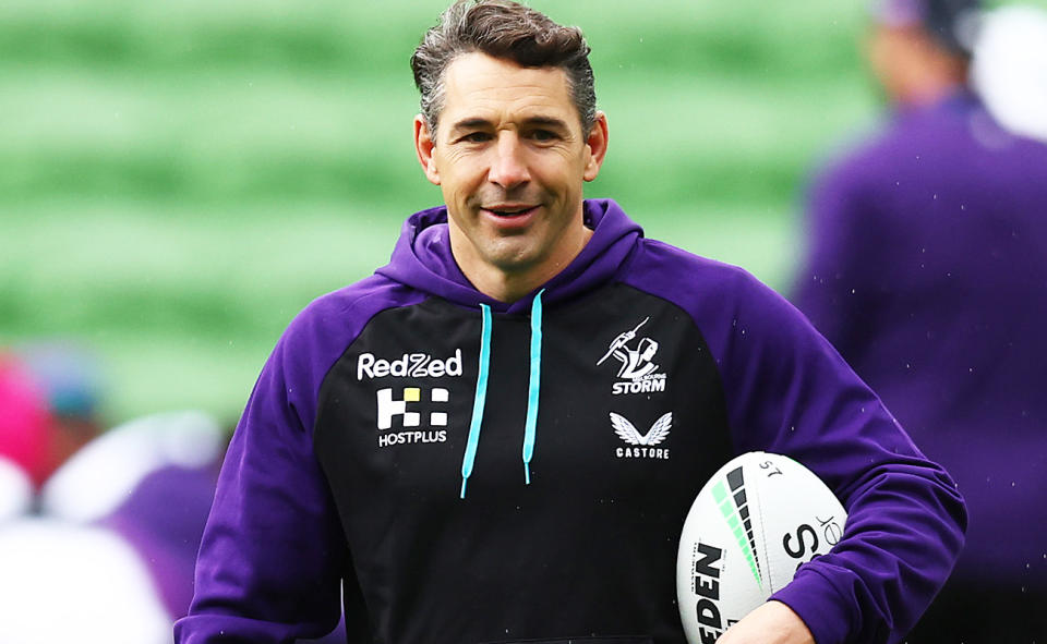 Billy Slater, pictured here during a Melbourne Storm training session.