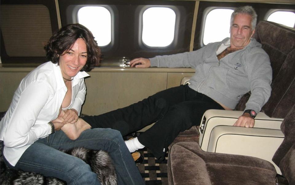 Ghislaine Maxwell pictured with Jeffrey Epstein - ITV