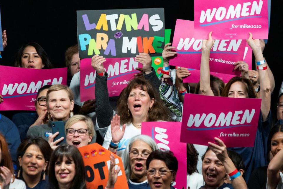 Women attend the campaign event ‘Women for Mike’ in Manhattan.