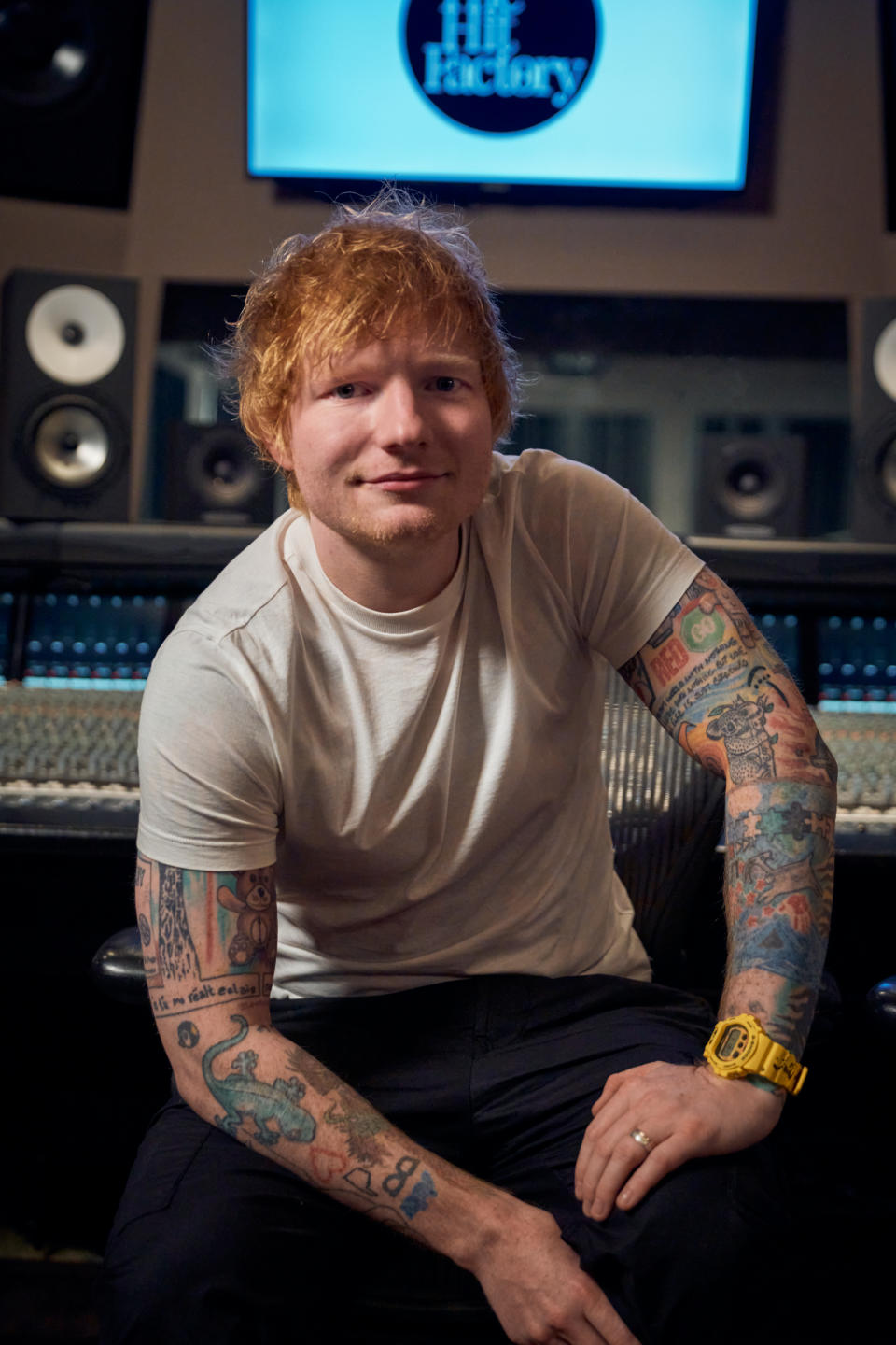 Ed Sheeran wearing the G-Shock Ref. 6900, Subtract by Ed Sheeran for Hodinkee.