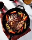 <p>Expecting a vegetarian at your table for Passover? This roasted <a href="https://www.delish.com/cooking/g1237/cabbage-recipes/" rel="nofollow noopener" target="_blank" data-ylk="slk:cabbage;elm:context_link;itc:0;sec:content-canvas" class="link ">cabbage</a> is the way to go! It's savory, sweet, and salty on the outside and <em>super-</em>tender on the inside. Swap the flour in the <a href="https://www.delish.com/cooking/recipe-ideas/recipes/a50251/vegetable-gravy-recipe/" rel="nofollow noopener" target="_blank" data-ylk="slk:mushroom gravy;elm:context_link;itc:0;sec:content-canvas" class="link ">mushroom gravy</a> for potato starch, and this might just be a bigger hit than your <a href="https://www.delish.com/holiday-recipes/hanukkah/g3096/hanukkah-brisket-recipes/" rel="nofollow noopener" target="_blank" data-ylk="slk:brisket;elm:context_link;itc:0;sec:content-canvas" class="link ">brisket</a>.</p><p>Get the <strong><a href="https://www.delish.com/holiday-recipes/thanksgiving/a24850980/thanksgiving-cabbage-recipe/" rel="nofollow noopener" target="_blank" data-ylk="slk:Whole Roasted Cabbage recipe;elm:context_link;itc:0;sec:content-canvas" class="link ">Whole Roasted Cabbage recipe</a></strong>.</p>