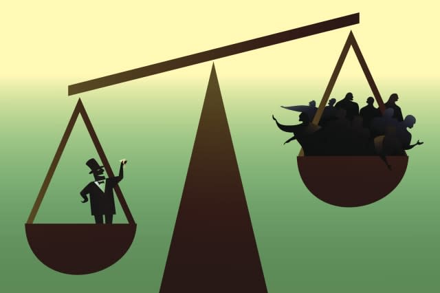 social disparity: wealthy minority and the 99 per cent