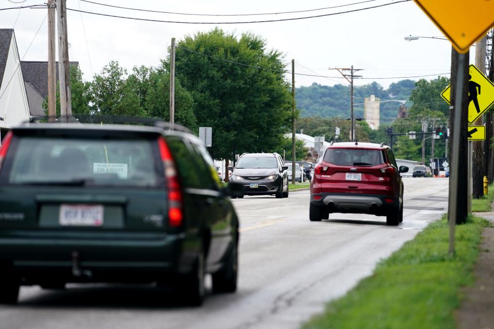 Early Tuesday morning, an 18-year-old driver was clocked traveling 118 mph on Main Street through Newtown, Ohio, pictured, Friday, Aug. 5, 2022. The posted speed limit is 25 mph.