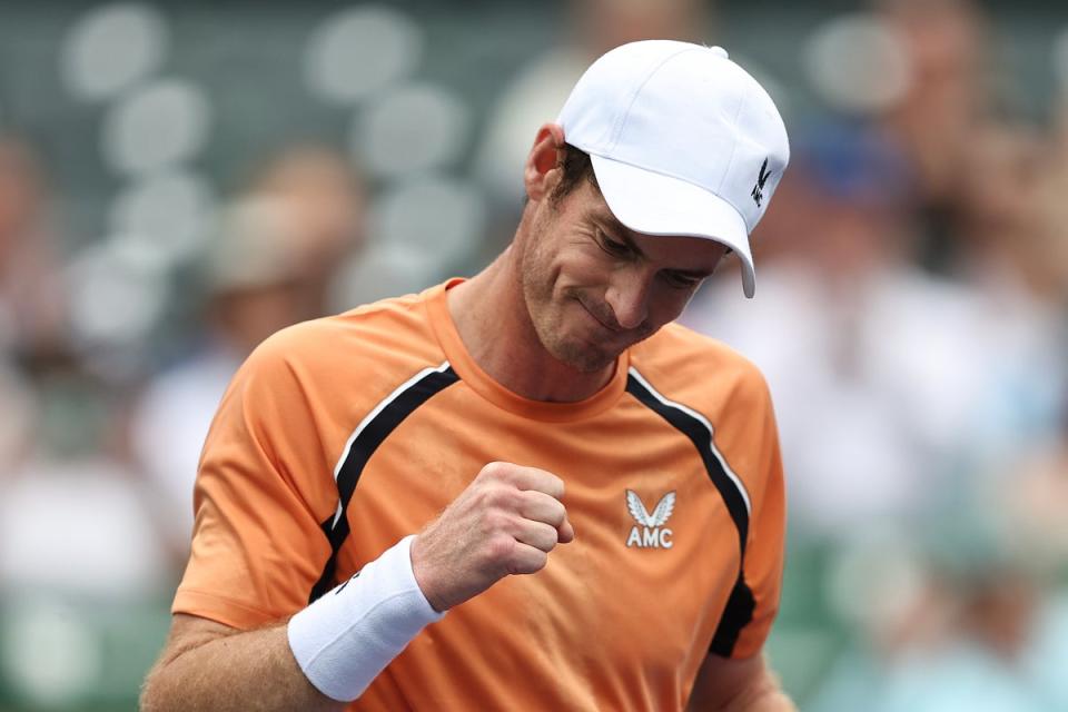 Comfortable win: Andy Murray got past David Goffin at Indian Wells on Wednesday (Getty Images)