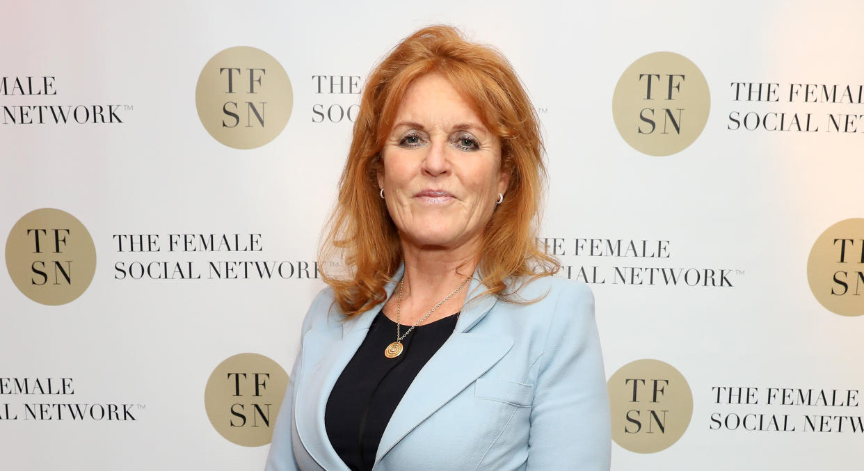 LONDON, ENGLAND - JUNE 26: Sarah Ferguson, Duchess of York attends the UK launch of The Female Social Network at The Ivy on June 26, 2019 in London, England. (Photo by David M. Benett/Dave Benett/Getty Images for The Female Social Network (TFSN))