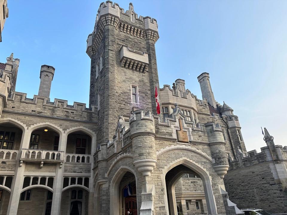 The exterior of Casa Loma, which looks like a castle.