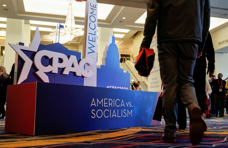 FILE PHOTO: People arrive at the Conservative Political Action Conference in Oxon Hill, Maryland