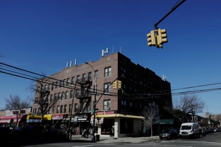 FILE PHOTO: A building in the Queens borough of New York is pictured after being mentioned in an investigation announced into buildings owned by the Kushner Companies, that had allegedly falsified work permits with the City's Department of Buildings, in New York, U.S., March 19, 2018. REUTERS/Lucas Jackson