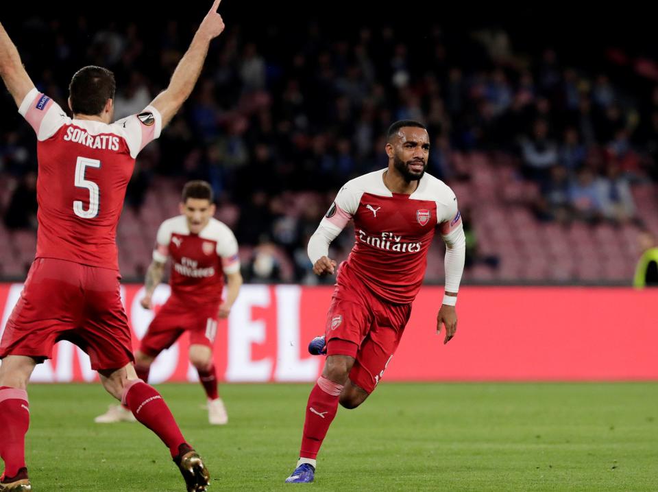 Alexandre Lacazette goal: Watch Arsenal forward's sublime free-kick against Napoli in Europa League