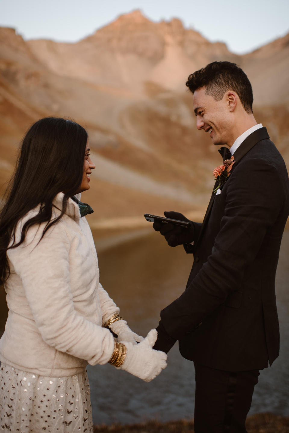 They said their "I do's" in San Juan National Forest in Colorado. (Photo: <a href="https://adventureinstead.com/" target="_blank">Adventure Instead - Elopement Photographers & Guides</a>)