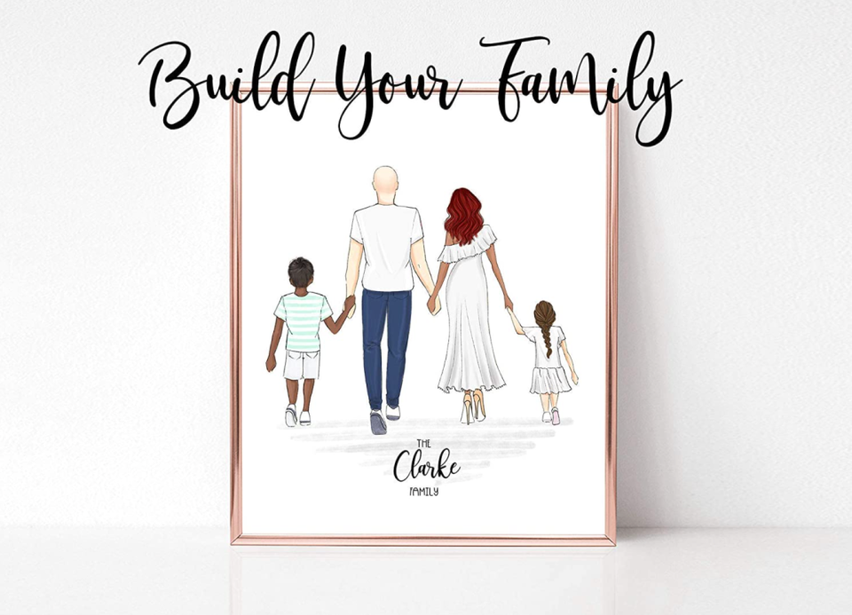 De Almeida Illustrations ‘Build your Family’ Art Print (Photo via Amazon)