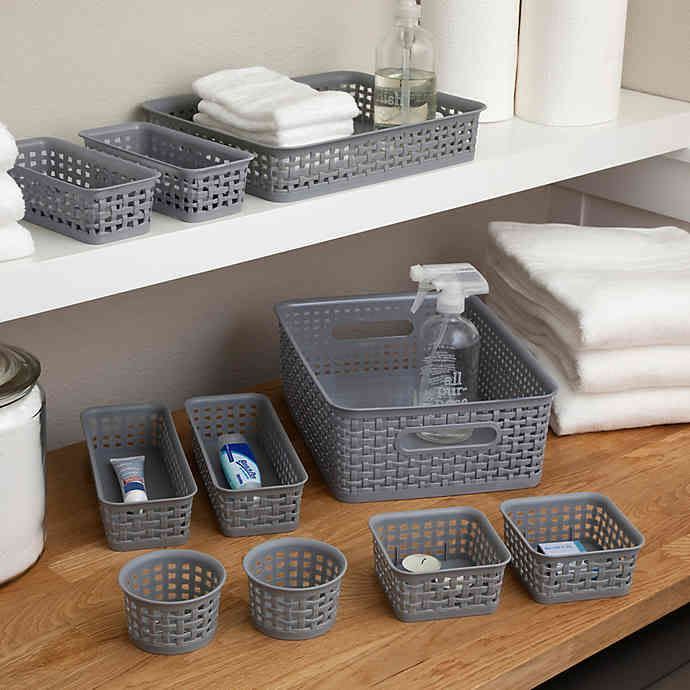 12) 10-Piece Weave Bin Organizing Set