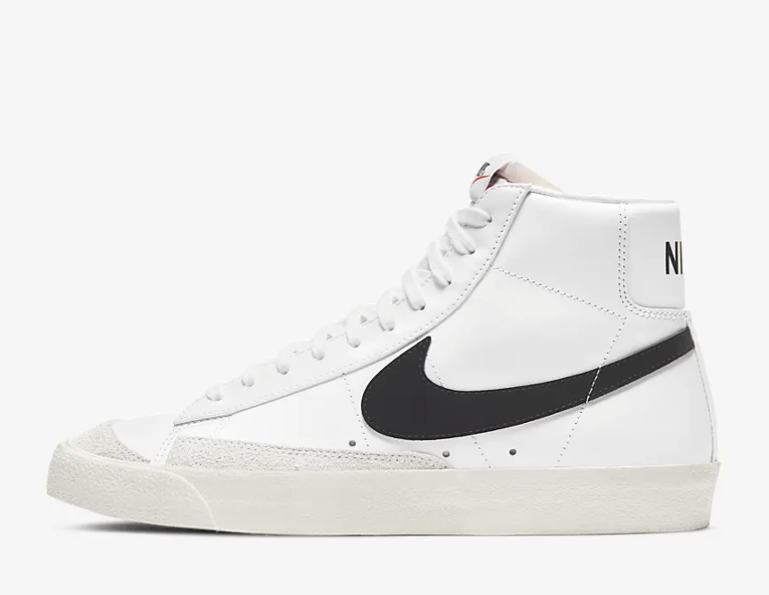 Nike Blazer Mid '77 Vintage in white with black swoosh symbol