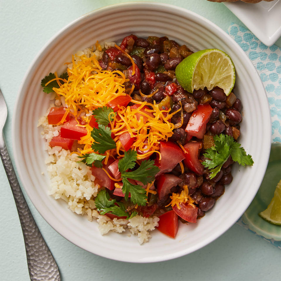 Black Bean-Cauliflower "Rice" Bowl