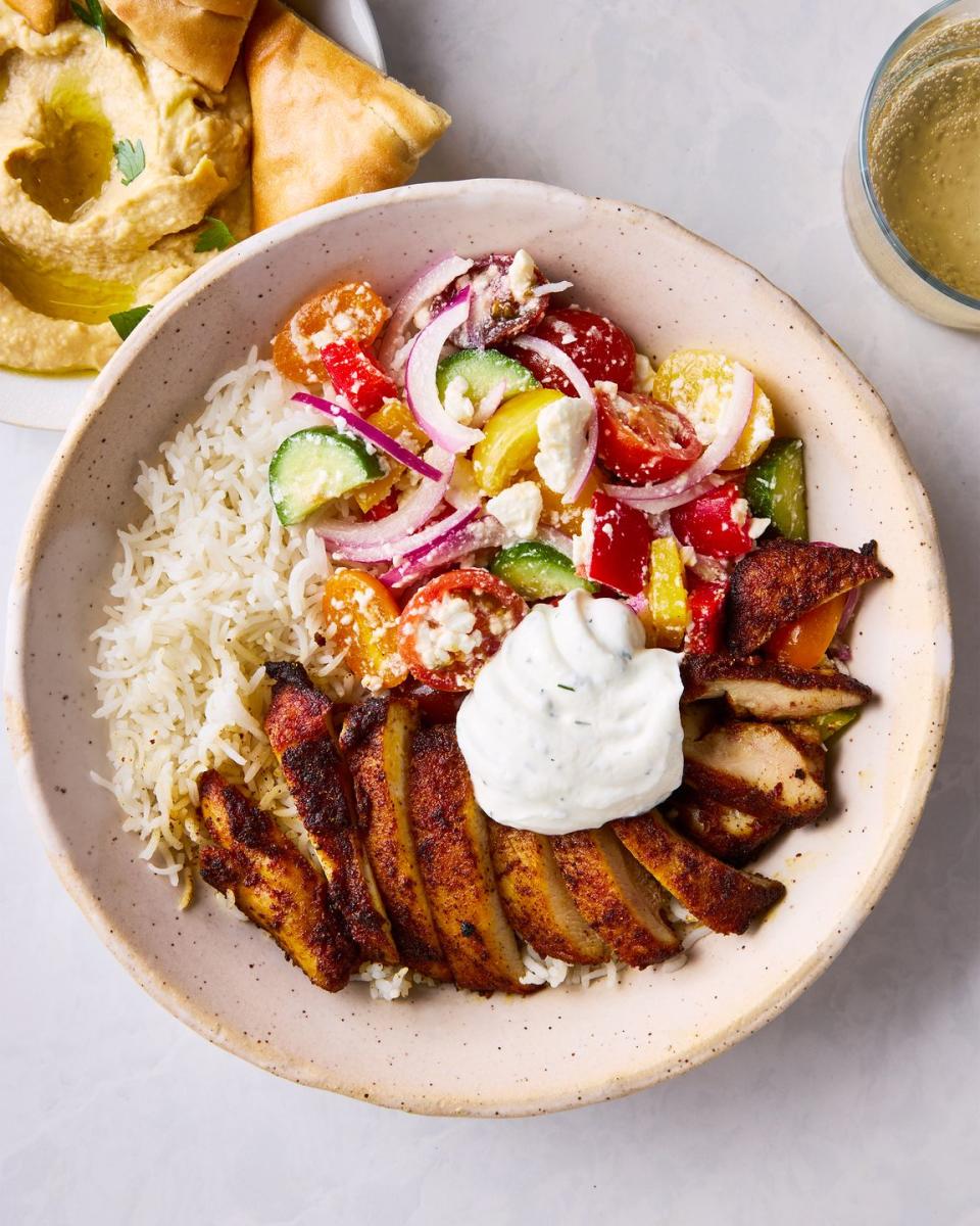 chicken shawarma bowls