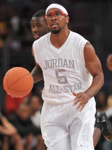 <p>Michael J. LeBrecht II /Sports Illustrated/Getty</p> Michael Jordan's son Marcus Jordan in action during All-American Game at Madison Square Garden on April 18, 2009