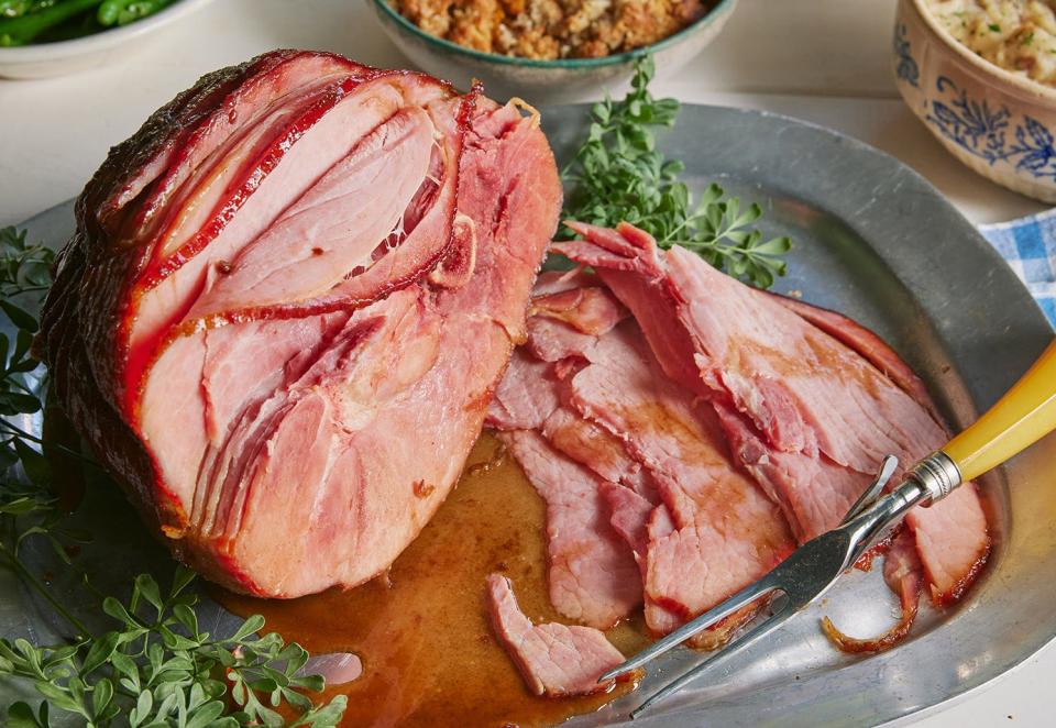 Hickory smoked ham with maple glaze is just one of the menu items on the Easter Brunch menu at Firefly's BBQ in Marlborough.