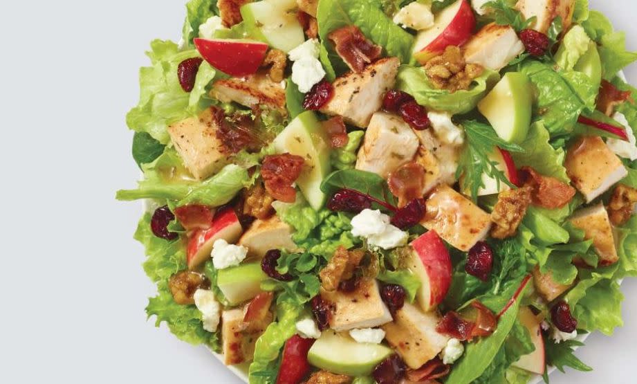 The Wendy&rsquo;s Harvest Chicken Salad has almost as much salt, fat and sugar as most people should eat in an entire day. (Photo: Wendy's)